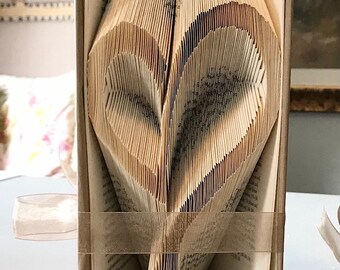 Script Heart Book Folding Pattern