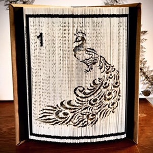 Peacock (#1 bamboo) Mah Jongg Tile Book Folding Pattern