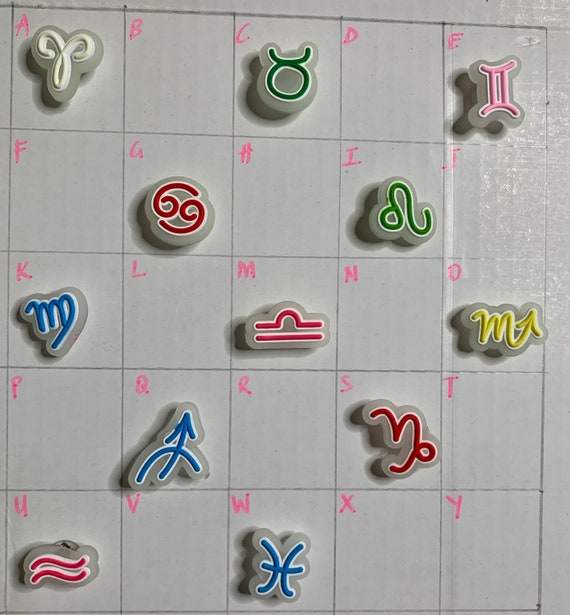Croc Charms Zodiac Glow in the Dark Etsy