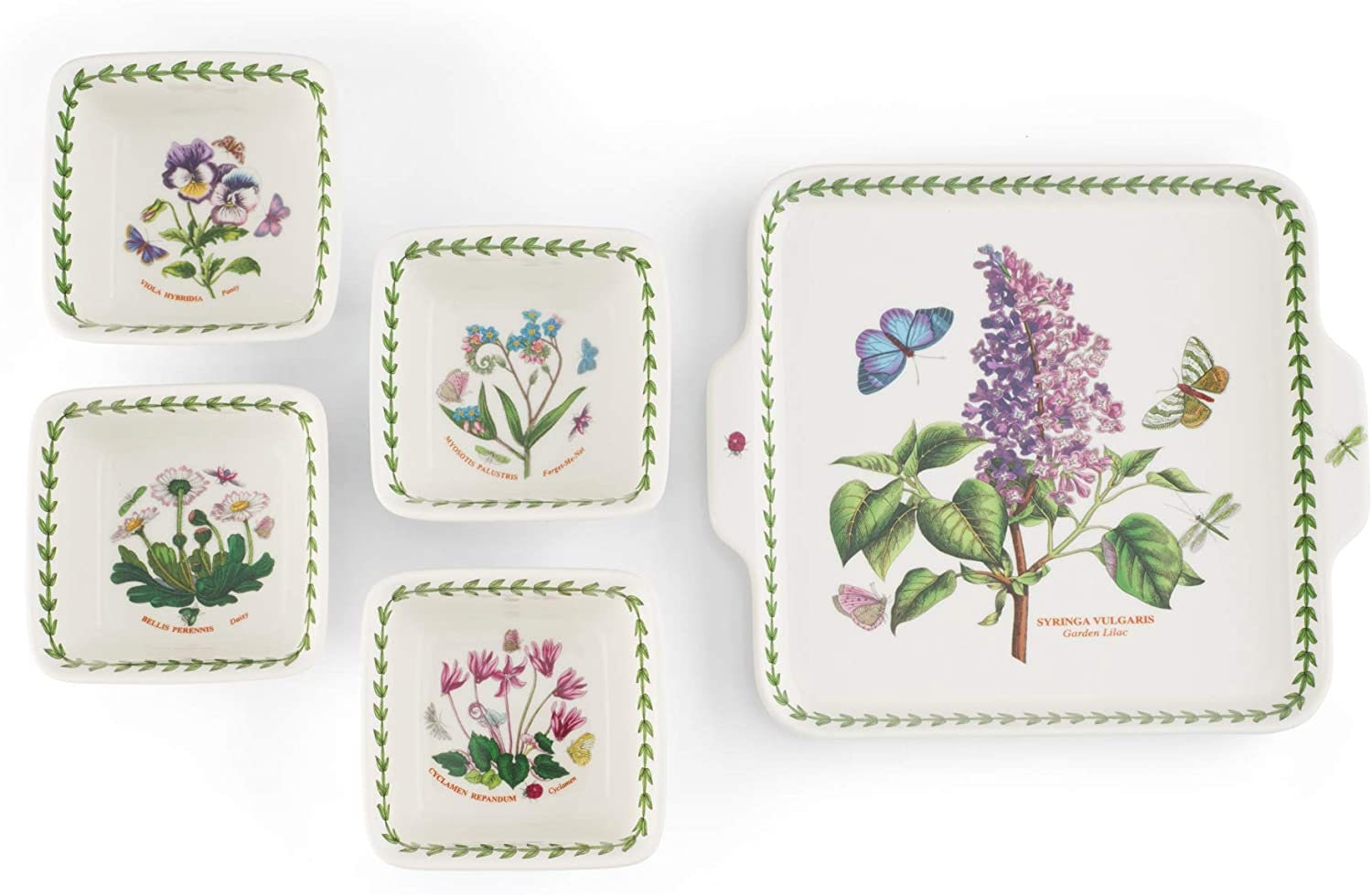 Rhododendron New in Original Box Portmeirion Botanic Garden Square Dish