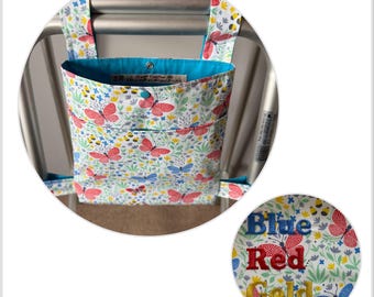 WALKING FRAME BAG - Butterflies *** Optional Embroidered Name ***