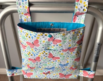 WALKING FRAME BAG - Butterflies (Blue)