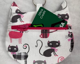 Cat Purse - Pink ties
