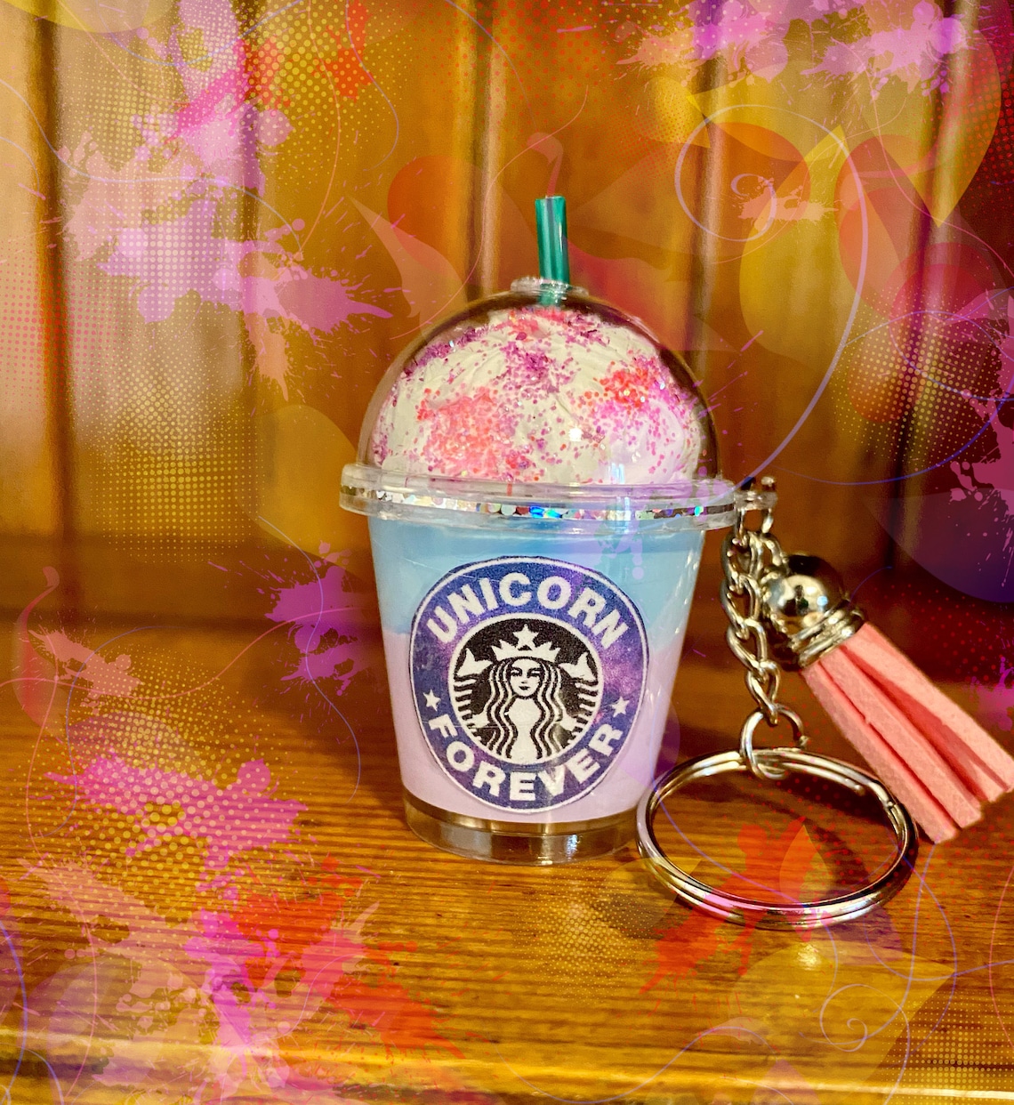Starbucks Keychain Starbucks tumbler Keychains Cute Etsy