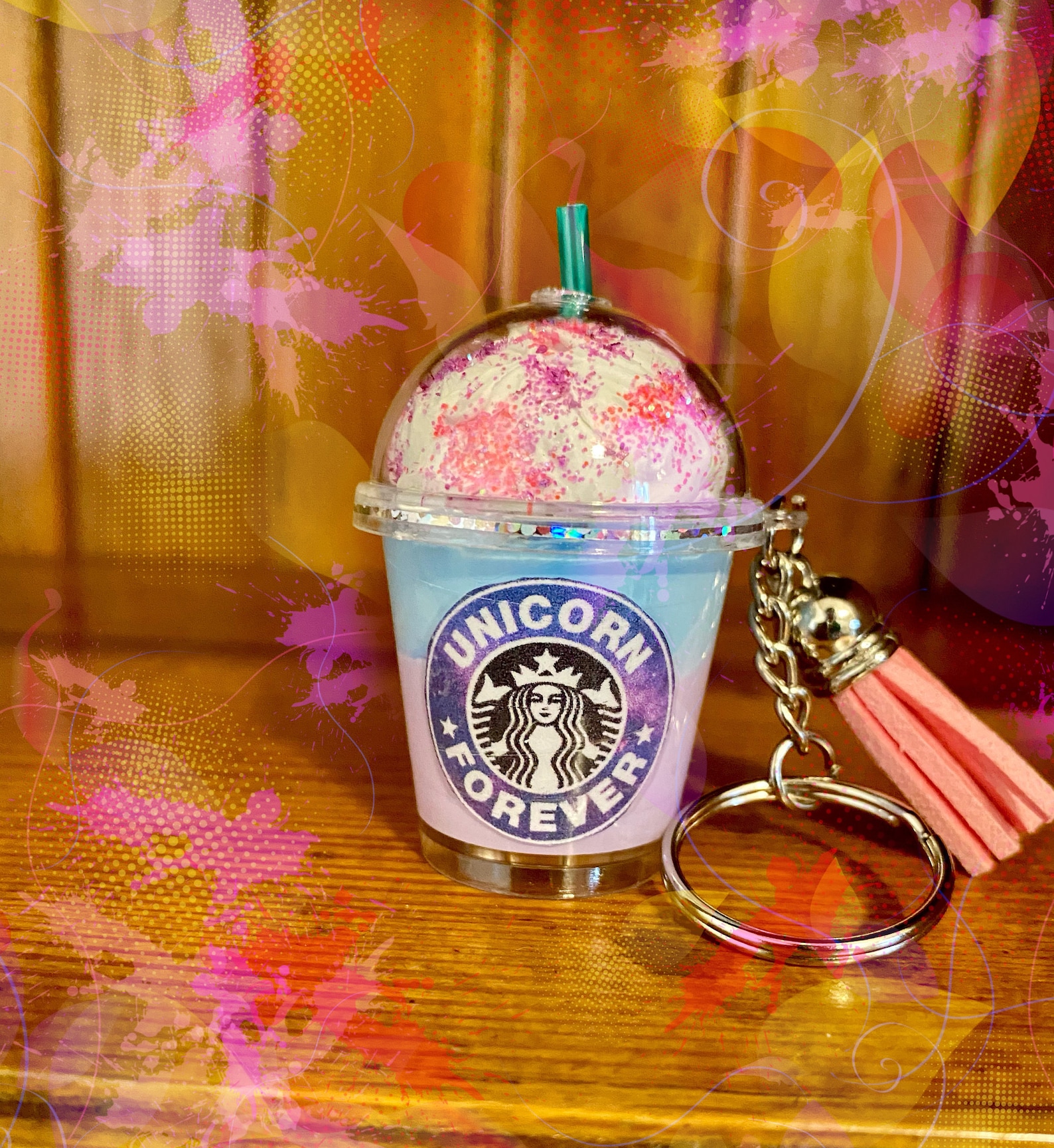 Starbucks Keychain Starbucks tumbler Keychains Cute Etsy