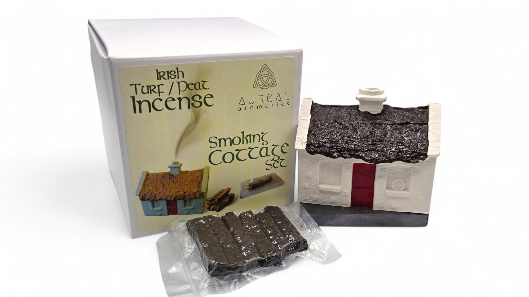 Irish Turf / Peat Incense Authentic Smoking Irish Cottage Set - the ...