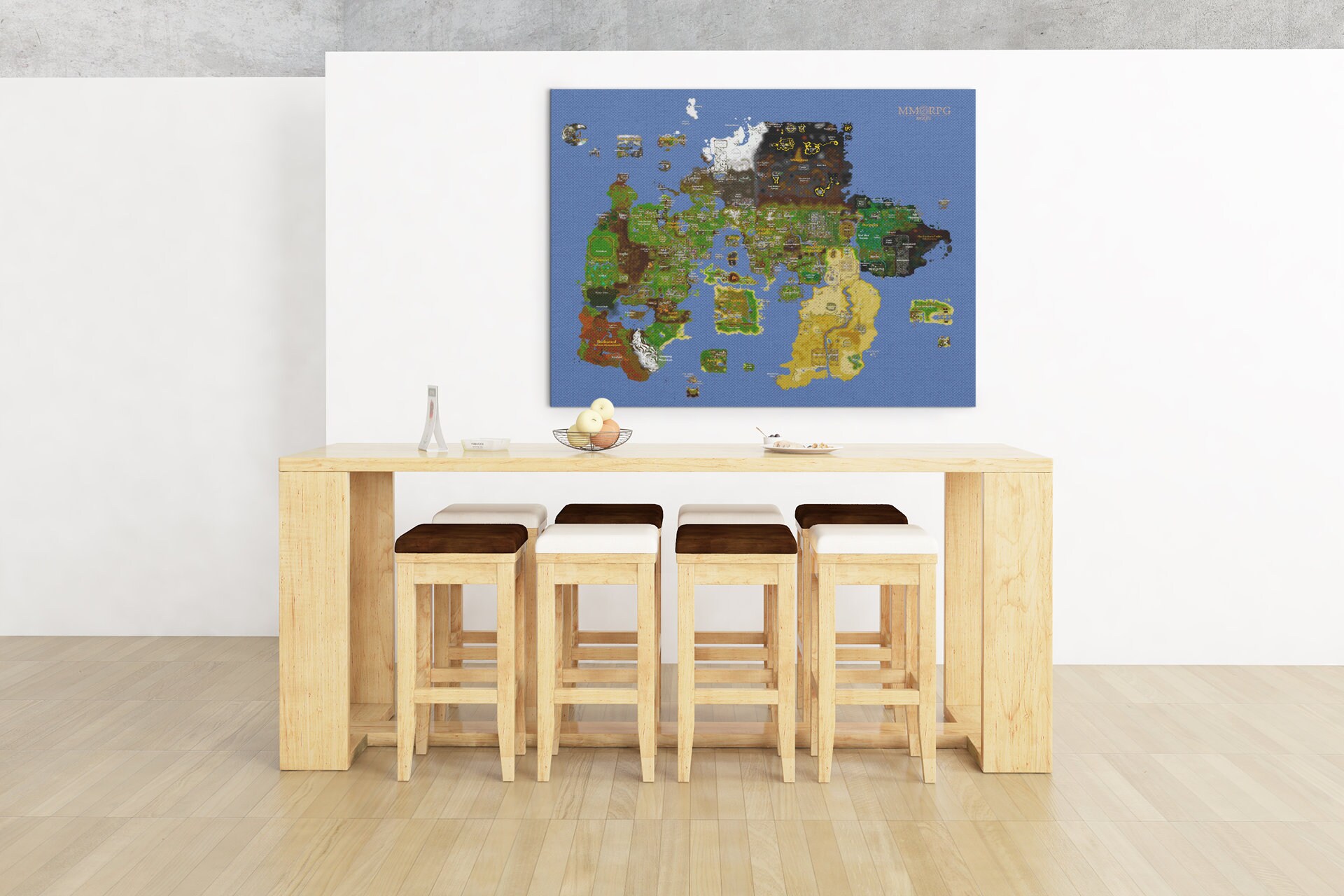 Runescape Classic World Map Art Print Old School RS Map with Etsy