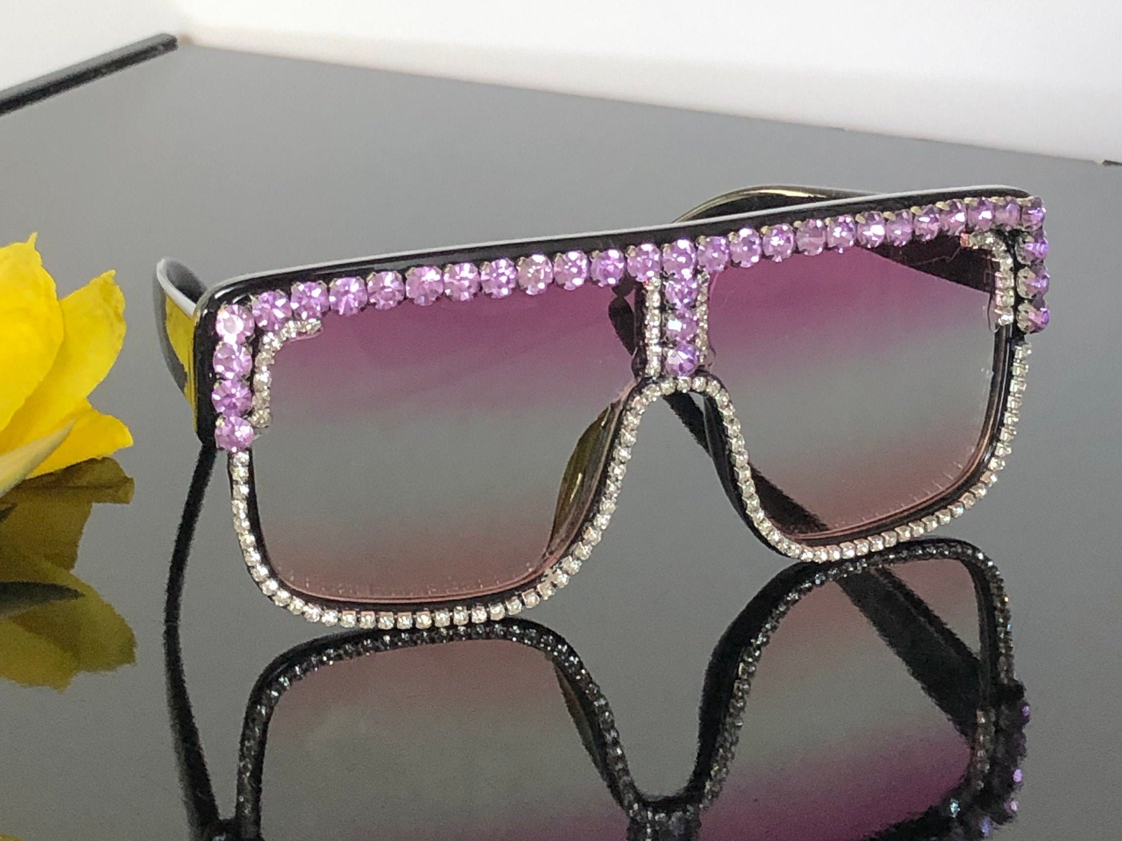 BlingBling Rhinestone Sunglasses Etsy