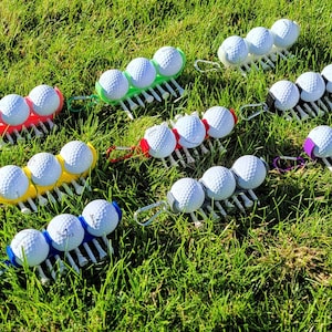 Combination Golf Tee Ball Bag clip on  | Gift Gifts for him Dad Brother Son Daughter Wife Sister Mother accessory holder