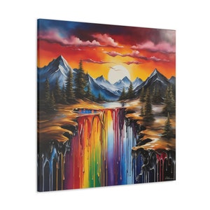 Elevate your Space with a Stunning Melting Ground Painting - Ideal Home Accent and Impressive Present