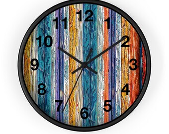 Reloj de pared contemporáneo con diseño de línea de arte abstracto - Idea de regalo única