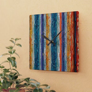 Acrylic Wall Clock With abstract art design