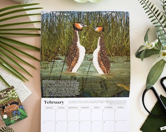 2024 British Wildlife Wall Calendar, Home Organisation, Perfect Planner for Nature Lovers, Unique Eco-friendly Gift, Wildlife Lovers gift