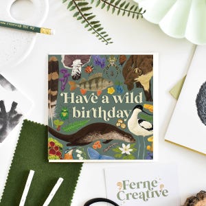 Wilde verjaardagskaart, natuurkaart, natuurkaart, cadeau voor bioloog, otterkaart, cadeau natuuronderzoeker, natuurmuurdecoratie, Britse dieren in het wild