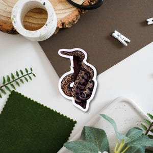 Green Anaconda Vinyl Sticker Waterproof Durable Snake Decal for Laptop Car or Water Bottle