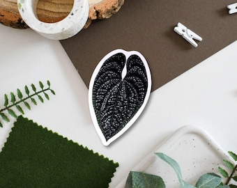 Anthurium luxurians Vinyl Sticker - Waterproof Plant Decal for Laptop, Water Bottle & Scrapbooking
