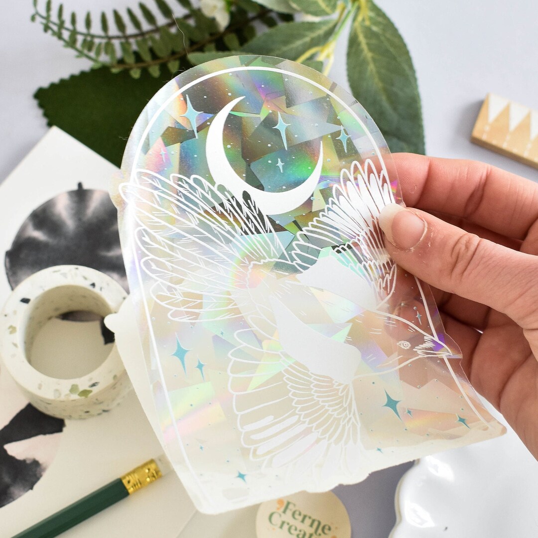 Magpie Suncatcher Sticker, Bird Window Sticker, Rainbow Maker Decal