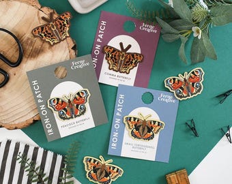 Butterfly Patch Set | Comma, Peacock & Small Tortoiseshell