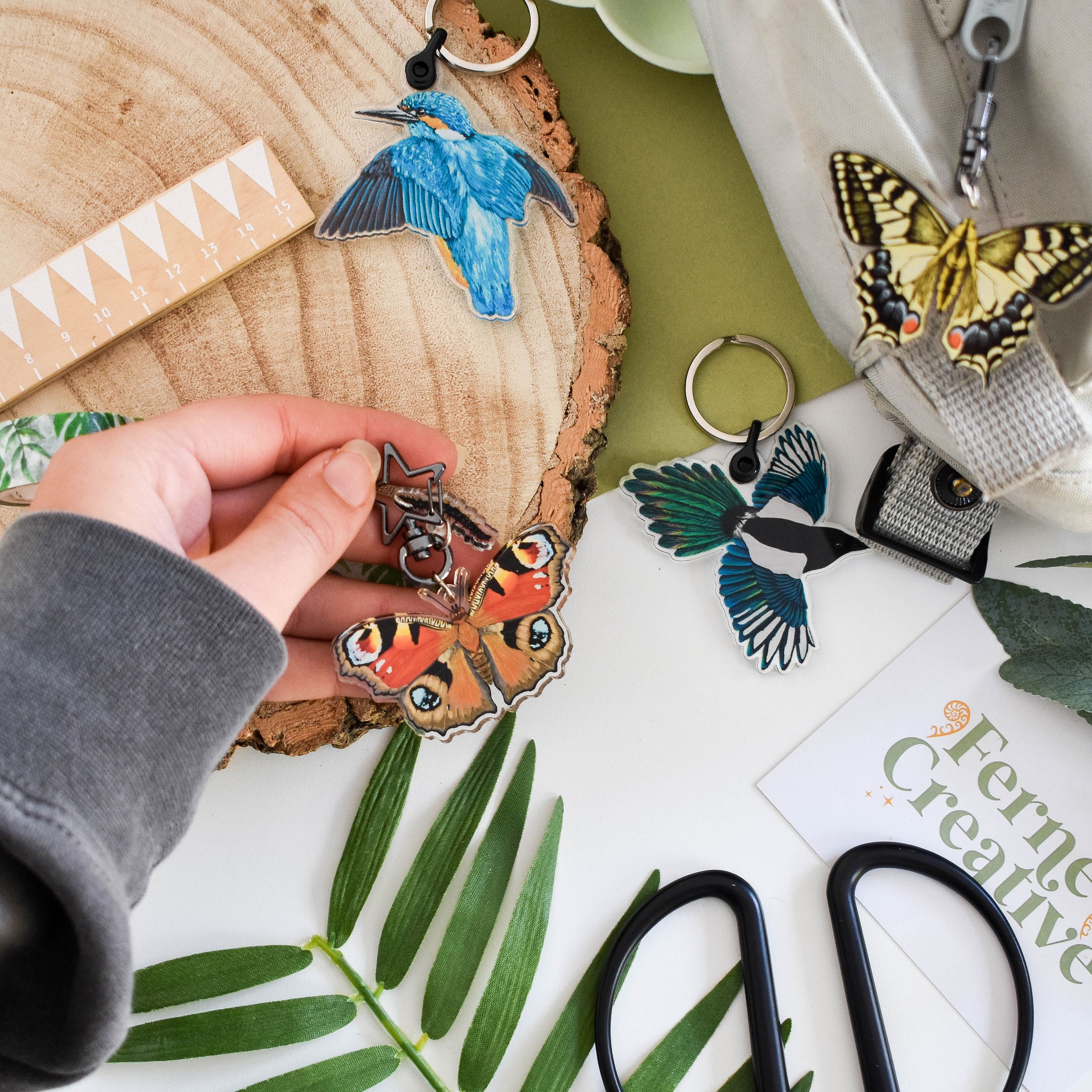 Eco-Friendly Keyring Bundle, Mix & Match British Wildlife Keychain, Eco Friendly Gift, Bird Nature Lover Accessorie
