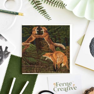 Black Grouse Lek Illustrated Greetings Card