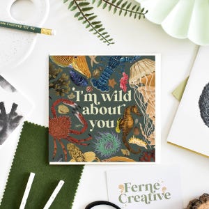 Wild About You Wildlife Card - Adorable Animal Greeting Card for Wildlife Lovers, Birthday & Thank You Wishes, Eco-Friendly Design