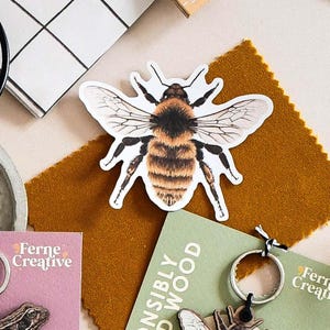 Great Yellow Bumblebee Sticker | Cute Insect Decal for Kids, Yellow Bee Decor for Laptop, Water Bottle, & More!