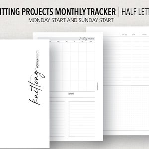 HALV_BOKSTAV *FYLLBAR* STICKBAR Projekt Månadsrapport | Fyllbar och utskrivbar | Minimal inlaga | Måndagsstart och söndagsstart