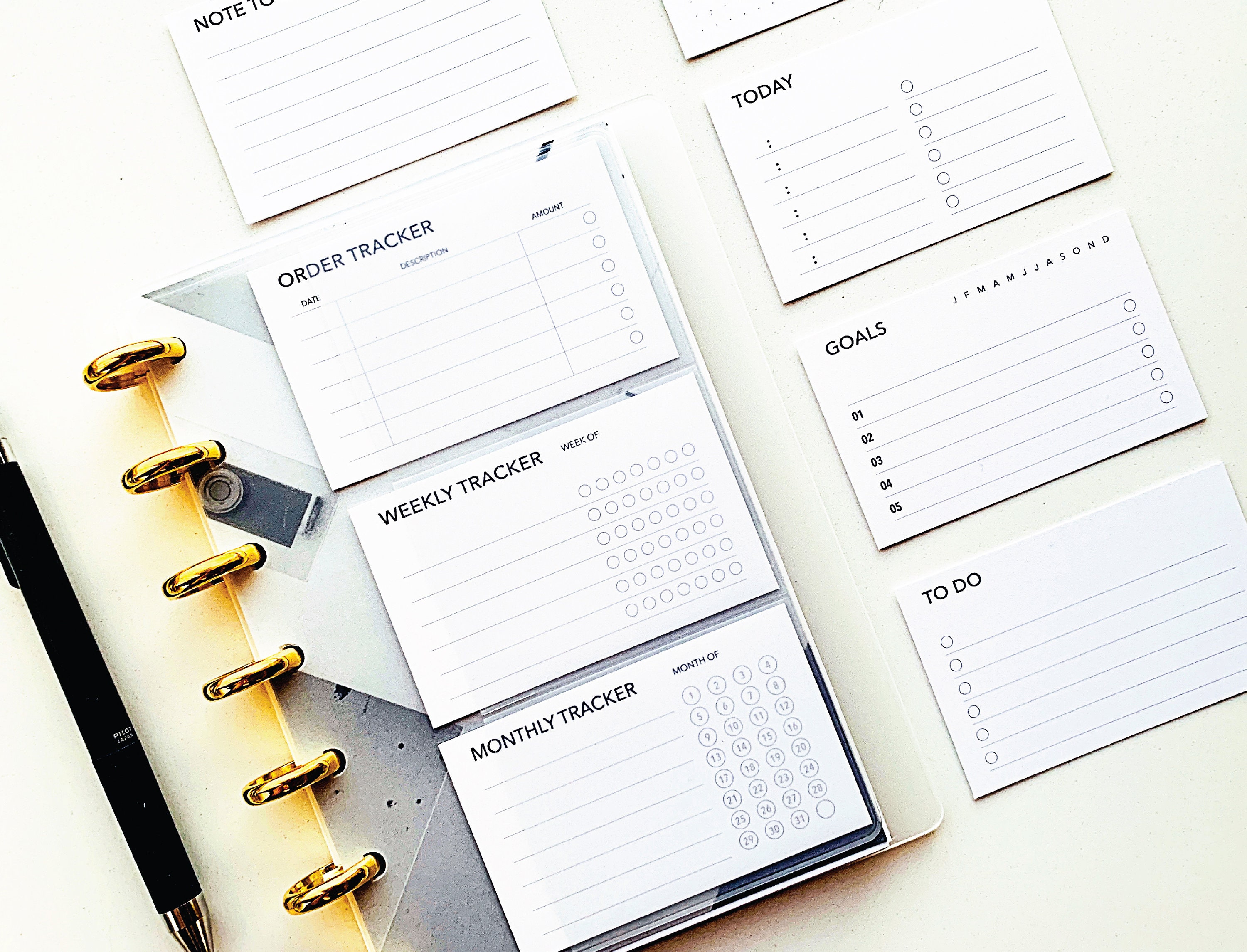 NOTES MINIMAL PRINTABLE Planner Cards Bundle Note Taking - Etsy