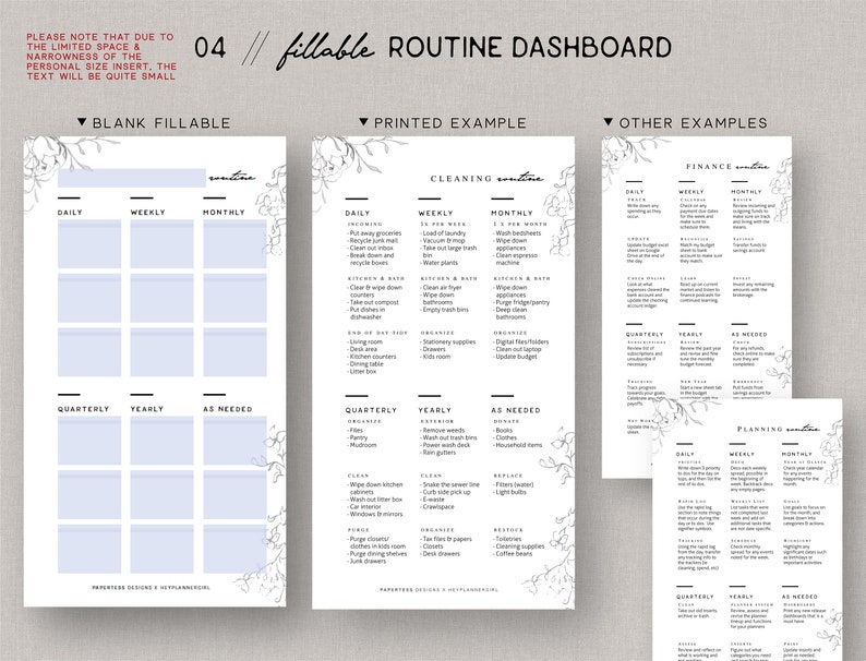 PERSONAL fillable the HOME MANAGEMENT Planner Bundle A Etsy