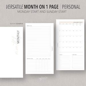 May include: A printable monthly planner template with a calendar, to-do list, and notes section. The template is designed for personal use and can be used for both Monday and Sunday start weeks.