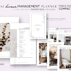 FRANKLIN_COVEY_COMPACT *à remplir* L&#39;offre groupée d&#39;agendas GESTION DE LA MAISON |  Une collaboration avec PaperTessDesigns (fr) | A remplir imprimable