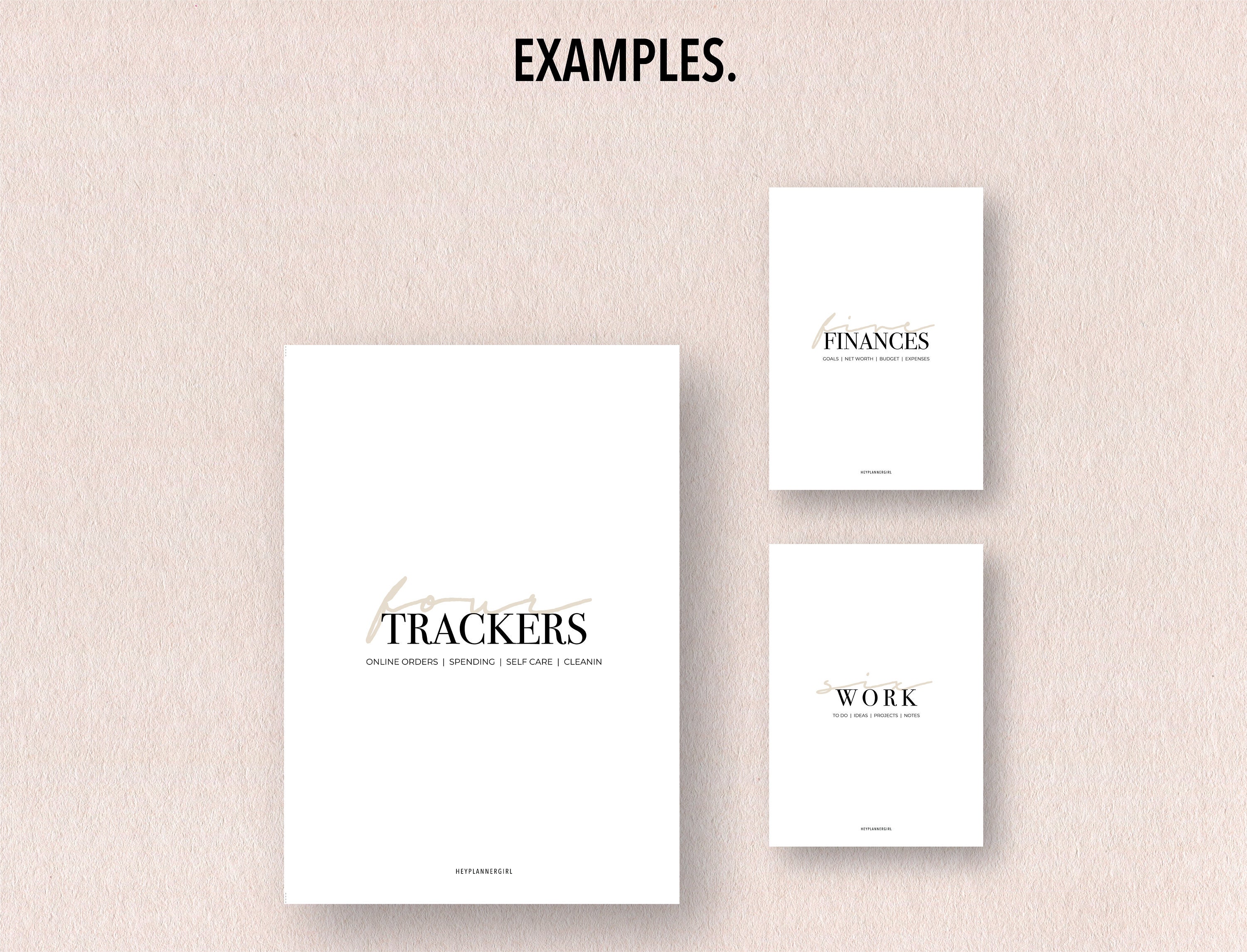 A6 *FILLABLE* {minimal} SECTION Covers | Fillable & Printable | 6 Cover ...