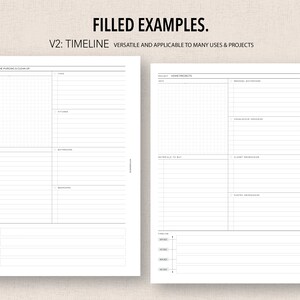 CLASSIC_HP *FILLABLE* PROJECTS Insert | Fillable &amp; Printable | 2 ...