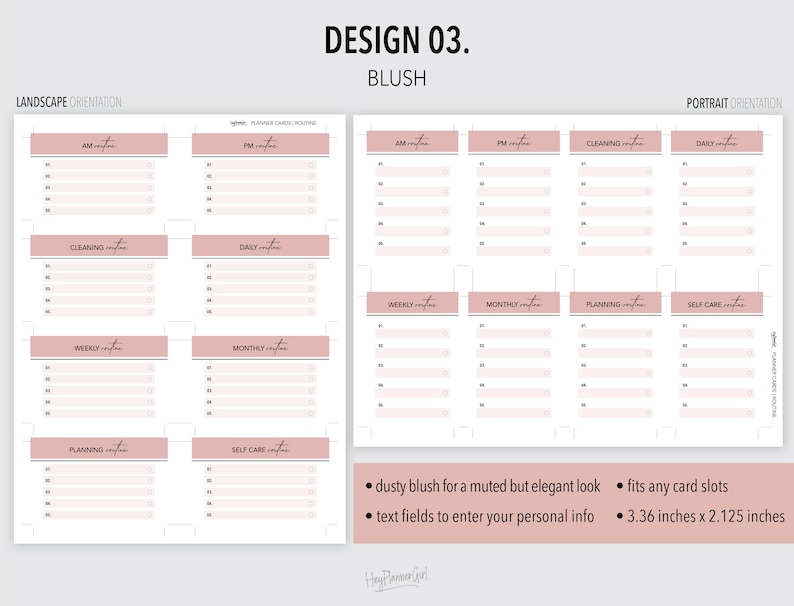 ROUTINE *FILLABLE* Planner Cards Bundle | Routine Cards | Task Cards | Fillable & Printable | 5 Designs | Fits All Card Slots image 5