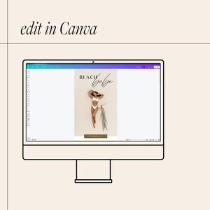 Mall för e-postmarknadsföring med strandboho, e-postmall för Canva, modern minimalistisk e-postmall, e-postnyhetsbrev med neutralt mode bild 5