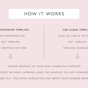 Holiday Christmas Sale Email Marketing Template Bundle, Blush Pink Email Newsletter, Fully Editable PSD or Canva Template, Instant Download image 7