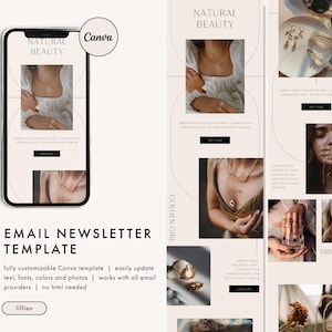 Modern Chic Jewelry Email Template,  Minimalist Email Marketing Template, Canva Email Template, Jewelry Boutique Email Newsletter