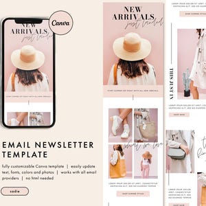 Neutral Minimalist Boho Email Template, Canva Email Template, Modern Email Marketing Template, Fashion Boutique Email Newsletter