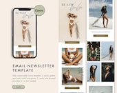 Beach Boho Email Marketing Template, Canva Email Template, Modern Minimalist Email Template, Neutral Fashion Email Newsletter