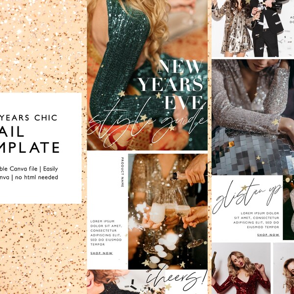 New Years Email Template Etsy