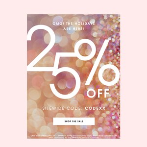 Holiday Christmas Sale Email Marketing Template Bundle, Blush Pink Email Newsletter, Fully Editable PSD or Canva Template, Instant Download image 3