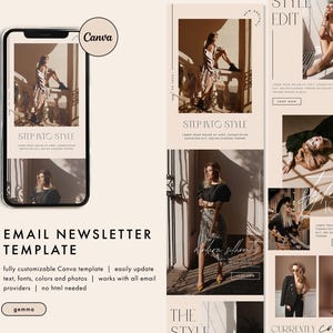 Neutral Minimal Chic Email Template, Sophisticated Canva Email Newsletter, Minimalist Email Marketing Template, Elegant Email