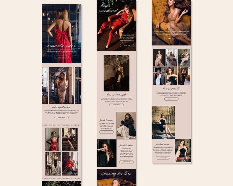 Neutral Fashion Email Template, Sophisticated Chic Canva Email Template, Minimalist Email Marketing Newsletter, Elegant Email image 2