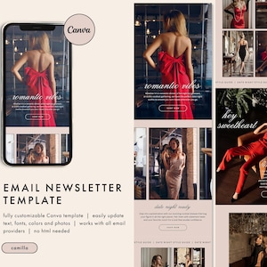 Neutral Fashion Email Template, Sophisticated Chic Canva Email Template, Minimalist Email Marketing Newsletter, Elegant Email image 1