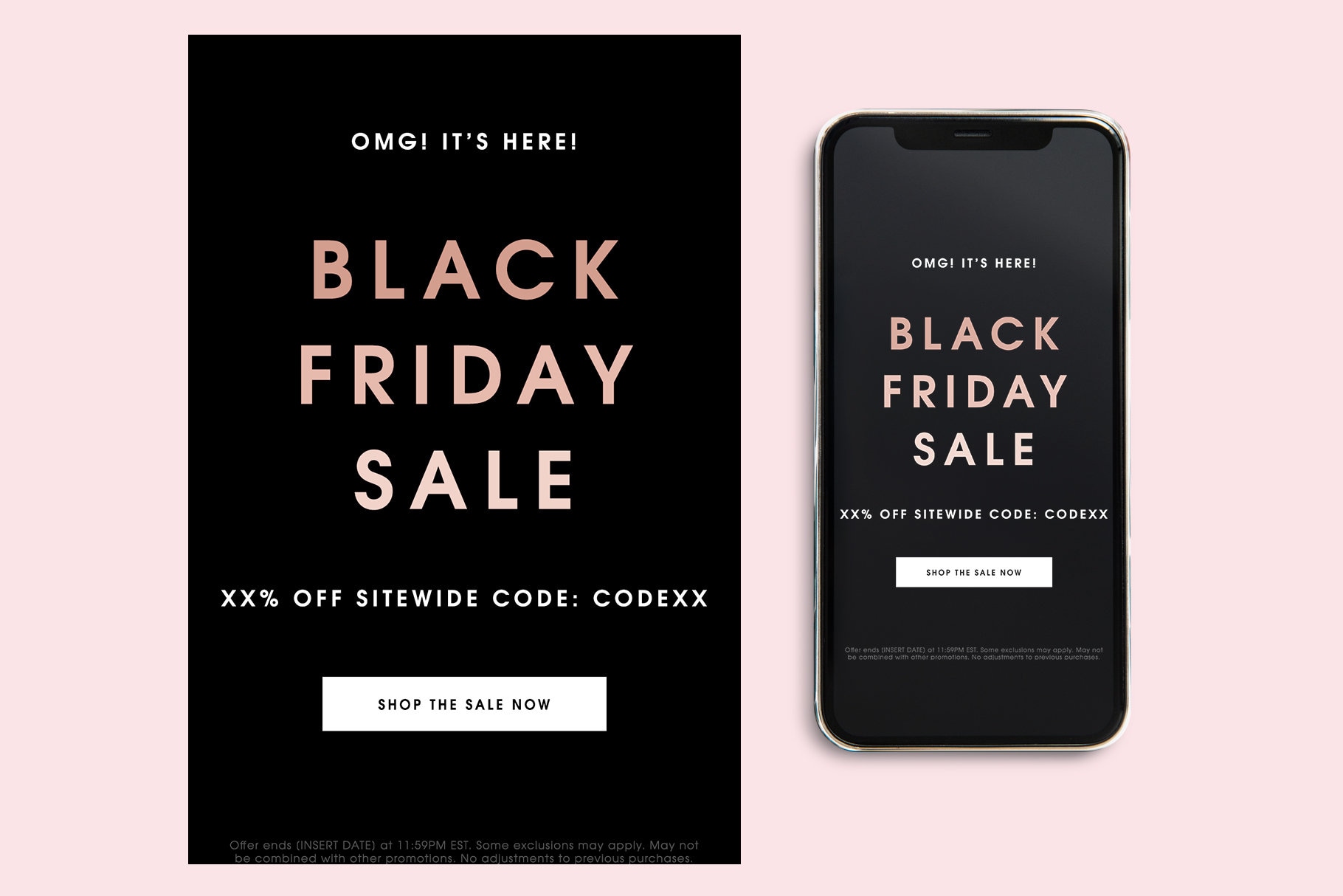 Black Friday Cyber Monday Sale Email Marketing/social Media Templates
