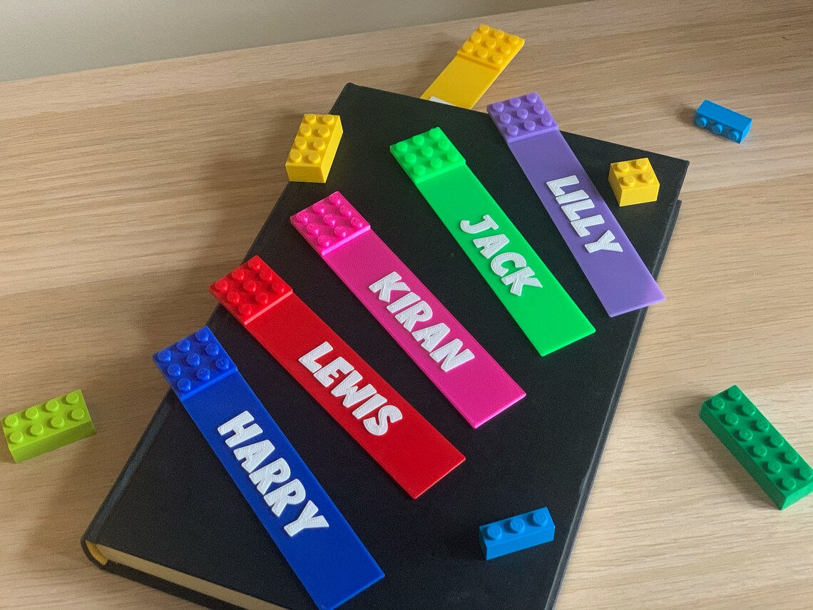 Personalised Lego Bookmark Gift Stocking Filler Stocking Etsy UK