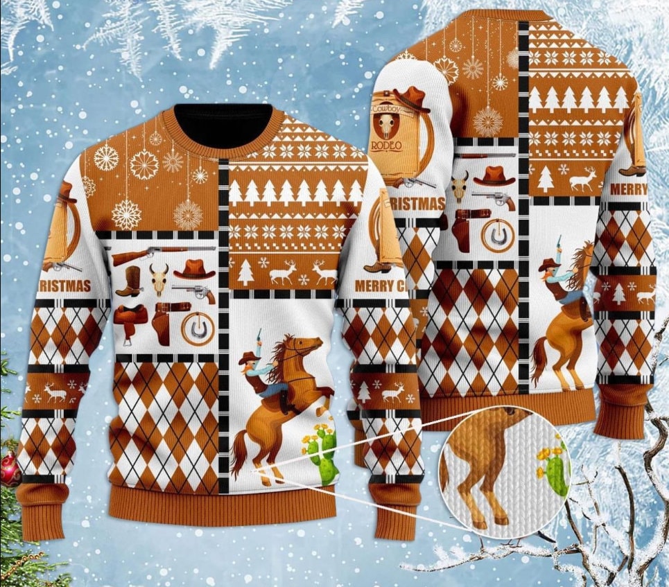 Discover Horse Cowboy Merry Ugly Christmas Sweater