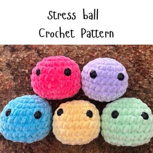 Squishy Crochet Stress Ball Pattern, Crochet Fidget Toy Pattern, Pattern for Anxiety Relief, Easy Beginner Friendly Crochet Pattern