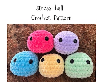 Crochet Stress Ball Pattern, Beginner Friendly Fidget Toy (PDF Download)
