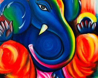 Featured image of post Hand Painted Modern Ganesha Acrylic Painting - Es gibt keine zwei kopien des gleichen werkes.